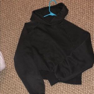Charcoal crop hoodie